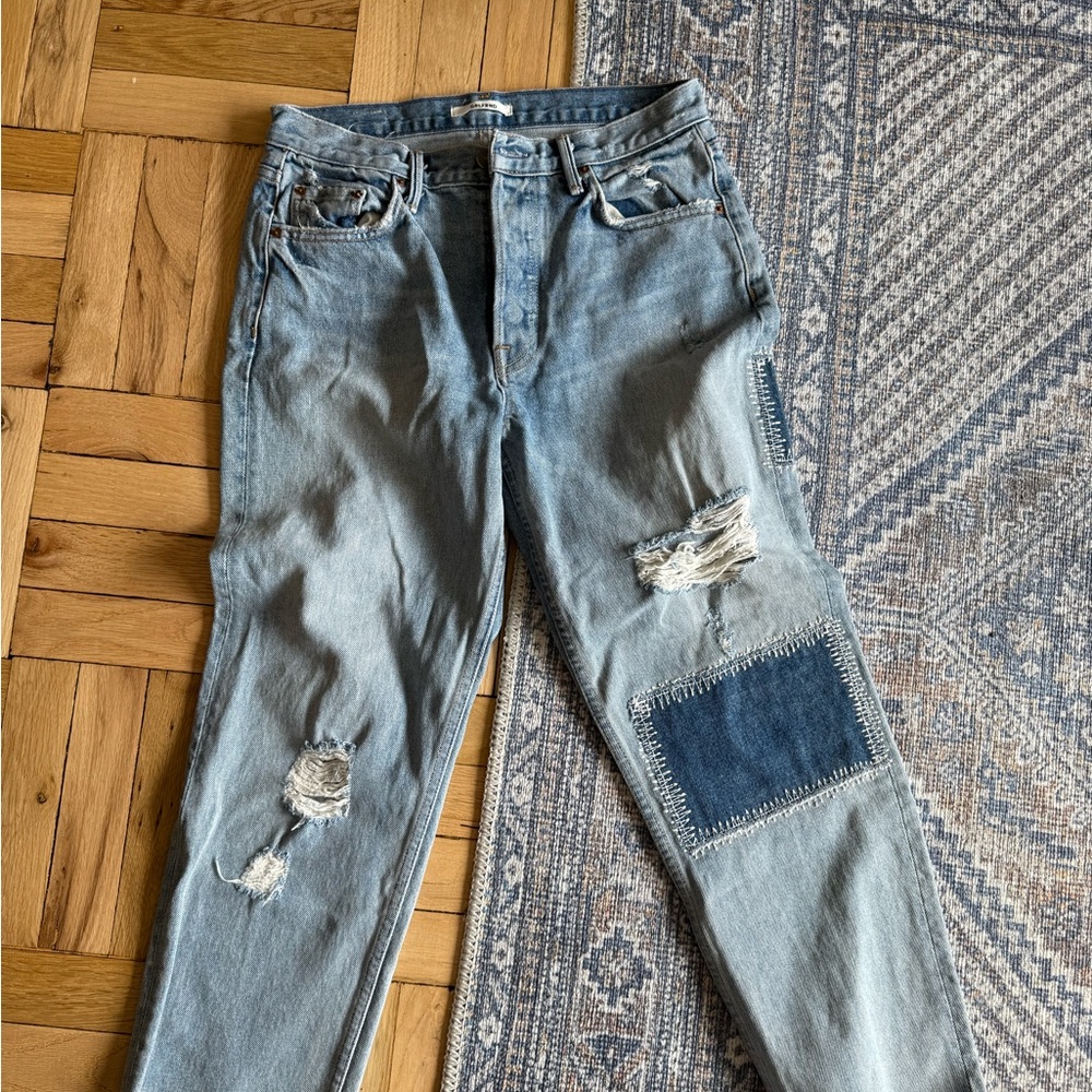 GRLFRND Light Blue Distressed Jeans